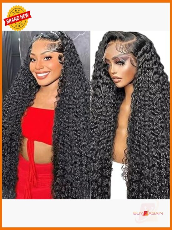 13x6 Deep Wave Lace Front Wig 30in 180 Density HD Lace Frontal Glueless Pre main image 6